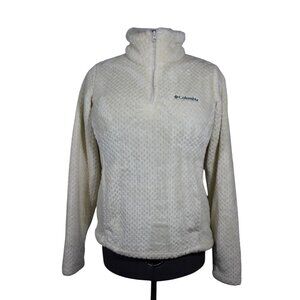 Columbia women's Fire Side 1/4 zip mock neck sherpa‎ fleece pullover jacket S